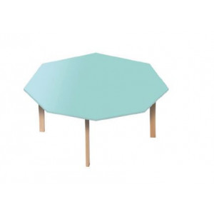 Table octogonale en bois diamètre 120 - Diamètre 1200 mm - Taille : T1 à T6 - Plateau mélaminé - Structure hêtre massif 