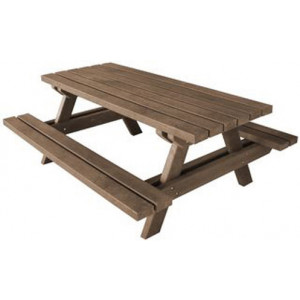 Table pique nique à assise renforcée - Longueur : 160 ou 180 cm - Hauteur table : 100 cm - A sceller 