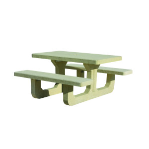 Table pique nique béton - Longueur : 1500 mm - Assise : 470 mm - A poser