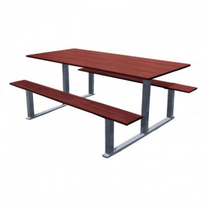 Table pique-nique en bois compact stratifié - Longueur : 1500 ou 2000 mm -Assise : 430 mm - compact stratifié - sur platines