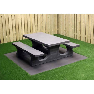 Table pique-nique en béton 180 cm - Hauteur d'assise : 49.7 cm - Dimensions plateau : 180 x 90 cm – Béton naturel ou Béton anthracite