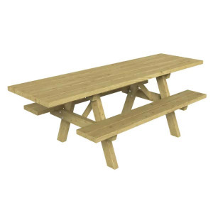 https://www.techni-contact.com/ressources/images/produits/merchandising/table-pique-nique-turin-en-bois-traite-autoclave-classe-4-a-poser-hauteur-d-assise-440-mm-l1800-ou-2400-x-p1460-x-h780-mm-11621647-1.jpg - Longueur : 1800 ou 2400 mm - Assise  : 440 mm - Bois résineux - A sceller