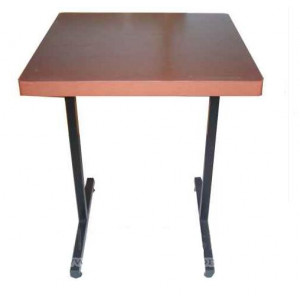 Table plateau en bois carrée pour hôtel - Dimensions (Lxl) : 60 x 60 cm - 55 x 55 cm