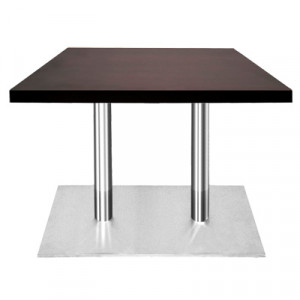 Table rectangulaire en bois mélaminé acajou - TYC-419-74