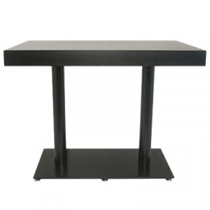 Table rectangulaire en bois plaqué Wengé 100x60 cm - TYC-421