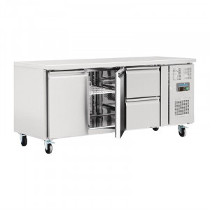 Table réfrigérée à 2 portes et 2 tiroirs   - Capacité utile : 284 L - Réf : GD874