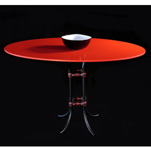 Table restaurant plateau rond - Aluminium - Autres : composite / fibre de carbone ou de verre