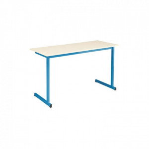 Table scolaire biplace - Dimensions : L 130 x P 50 x H 74 cm