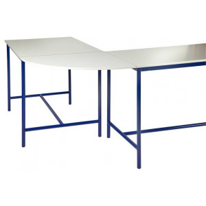 Table scolaire plateau de jonction - Plateau de jonction 90° - mélaminé ou stratifié - Hauteur : 90 cm