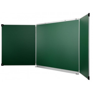 Tableau mural triptyque - 4 tailles disponibles  - Surface émaillée - Surfaces : Noir , vert et noir - Conforme NF -Magnétique