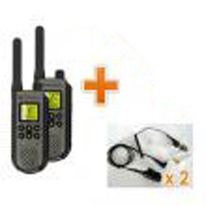 Talkie-Walkie Motorola avec oreillettes - 2 talkie-walkie + 2 oreillettes PRO Bodyguard