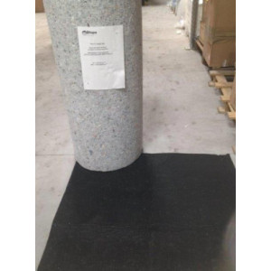Tapis absorbant industriel - Mélange de fibres de matelasserie avec film de renfort noir en polyester (50gr/m²)