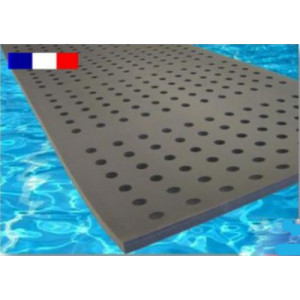 Tapis flottant à trous pour piscine - Dimensions (L x l x E) : 2 x 1 x 0.02 m