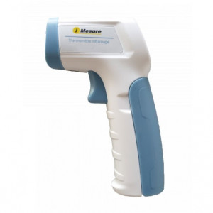 Thermomètre infrarouge pour détection de fièvre sans contact - Alarme clignotante sur écran en cas de température haute 