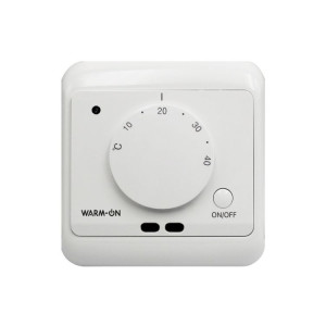 Thermostat analogique blanc  - Plage de température réglable : 5 à 40°C