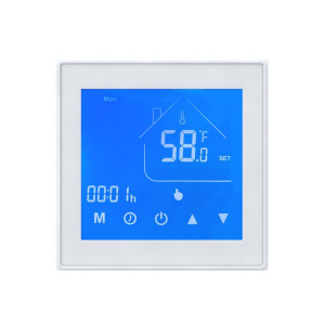Thermostat blanc à écran tactile  - Programmation hebdomadaire