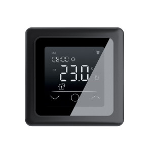 Thermostat digital noir  - Régulateur de température avec programmation hebdomadaire