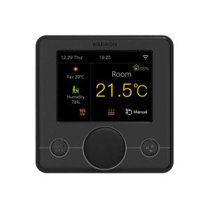 Thermostat Wi-Fi noir avec écran LCD   - Plusieurs périodes peuvent être réglées par jour