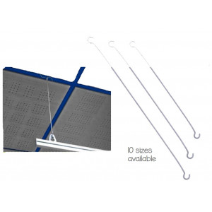 Tige de suspension double crochet - Dimensions : de 100 jusqu'à 400 mm