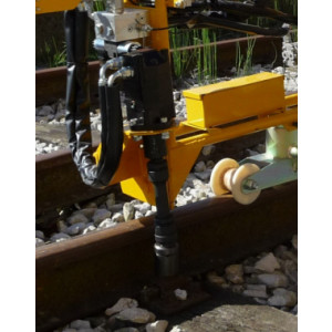 Tirefonneuse hydraulique à tête pivotante pour rail - Équipée d'une tête de rotation