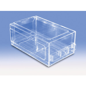 Tiroirs de rangements en cristal - Capacité  : de 1.9 à 30 L - Dimensions (L x l x H) : 365 x 210 x 125 mm