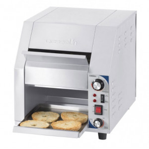 Toaster convoyeur à voyant lumineux de chauffe - Grille-pain débit 300 toasts/heure