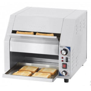 Toaster convoyeur en acier inox larges dimensions - Dimensions : L 465 x P 570 x H 413 mm