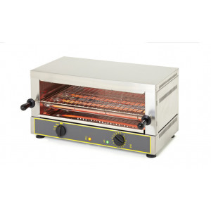 Toaster salamandre professionnel - Puissances (W) : 2700/4000 - Dimensions : 640 x 380 x 335 / 640 x 380 x 475 - Type : Horizontal