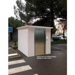 Toilettes automatique 2 cabines - 2 urinoirs - Avec cornières décoratives sans débord du toit