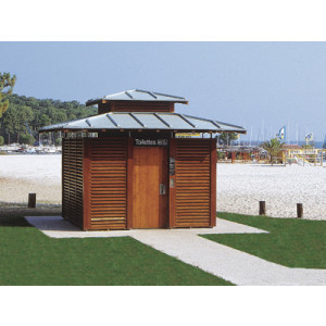 Toilettes exterieur Personnalisés architecturales - Toilettes Biscarosse-dept 40