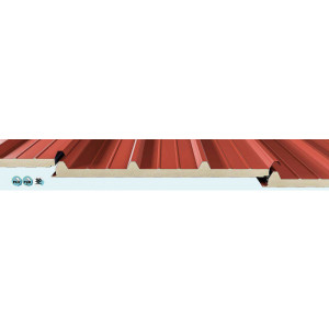 Panneau métallique autoporteur pour toiture isolante - Panneaux Sandwichs de 1000 mm de largeur utile
