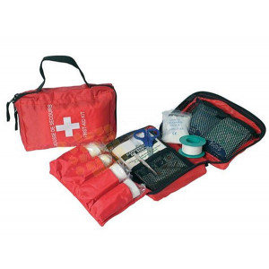 Trousse Secours Pharmacie Vide Medicaments Voyage Trousse de Premiers  Portable Sac Médical pour Sport Camping Voiture Ménage (Gris)