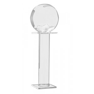 Urne sur pied en boule de cristal - Boule de cristal de 40 cm de diamètre - Hauteur totale : 115 cm