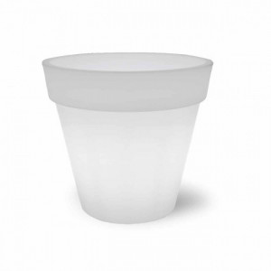 Vase lumineux pour intérieur et extérieur - Diamètre : 80 ou 100 cm  - En polyéthylène – Blanc