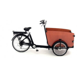 Vélo cargo sur batterie - 
Charge bac / Charge selle : 100 kg / 100 kg