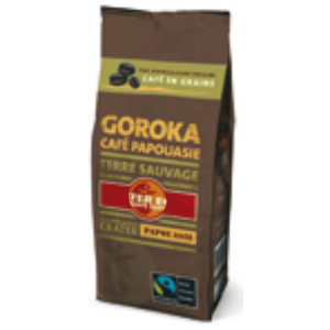 Vente café en grain équitable - Café en grains pur arabica de Papouasie 250g.