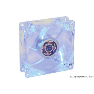 Ventilateur avec lumière bleue - Ventilateur 80mm avec lumière bleue