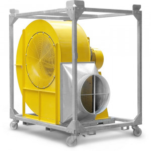 Ventilateur centrifuge mobile  - Débit d'air en sortie libre : 54.000 m³/h