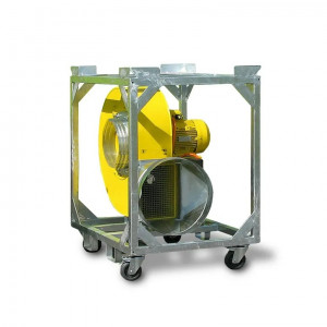  Ventilateur extracteur mobile  - Débit d'air en sortie libre : 4.000 m³/h