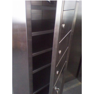 Vestiaire multicases 10 portes - En acier inox - Dimensions (L x P x H) :400 x 400 x 2160 mm