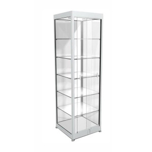 https://www.techni-contact.com/ressources/images/produits/merchandising/vitrine-haute-5-etageres-reglables-eclairage-4-spots-l550-ou-800-x-p550-x-h1850-mm-45114175-1.jpg - aluminium - 5 étagères réglables - Eclairage 4 spots - L.550 ou 800 x H.1850 x P.550 ou 450 mm