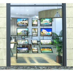 Vitrine immobilière afficheur LED - Large choix d'afficheurs LED pour vitrine immobilière