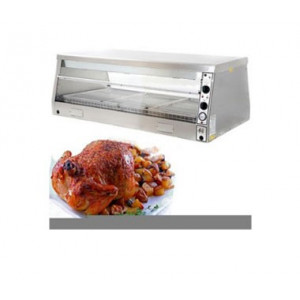 Vitrine maintien au chaud poulet à 3 plateaux - Présentoir à chauffe électrique avec humidificateur