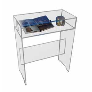 Vitrine table plexiglas - Plexiglas épaisseur 1 cm - Dimensions: 80 x 40 cm - Hauteur totale 101 cm