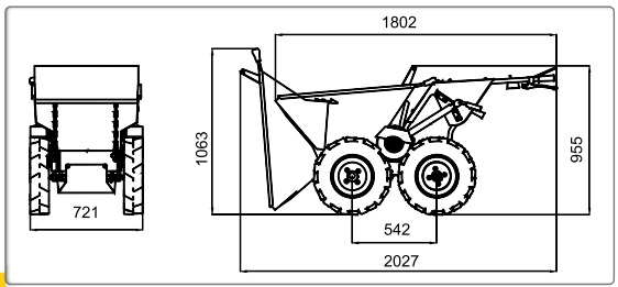 Dumper 4 roues motrices - Capacité 137 L - Charge 345 kg - 11239432-333444233.jpg