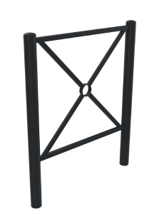 Barrière de ville en acier - Boule - L.1000 à 1500 x P.76 x H.1200 mm – Anthracite - 11358125-784731317.jpg