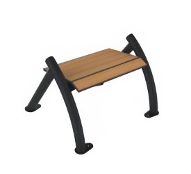 Banc en acier et compact HPL - 1 place - Effet Lames - Structure anthracite - L.770 x P.735 x H.800 mm - Coloris au choix - 12117398-826995299.jpg