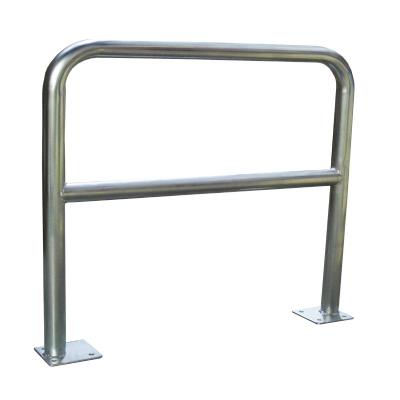 Barrière de sécurité acier 1500mm avec platine - galvanisé