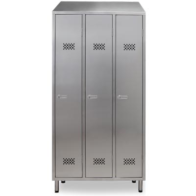 Armoire vestiaire inox - 3 portes - L 910 x P 400 x H 2000 mm - 12725789-712751932.jpg