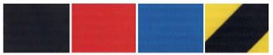 - Noir<br>- Rouge<br>- Bleu<br>- Jaune/noir<br>  D'autres couleurs disponibles (nous consulter):